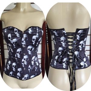 Friendly Ghost Skull Corset Top
